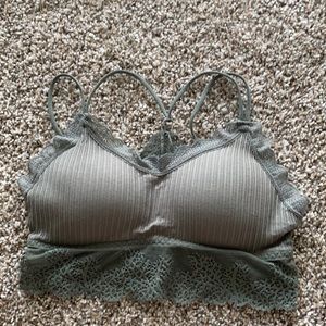 Beautiful racer back lace bralette Forest green